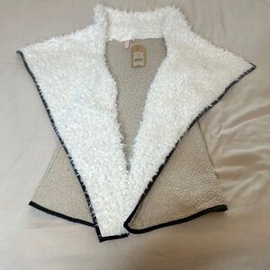 Red Camel White and Tan Teddy Jacket with Fluffy Lining